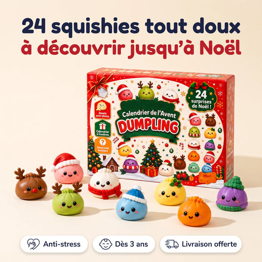 Calendrier de l'Avent Dumpling Squishy 2026 – le coffret Dumpling Squishy