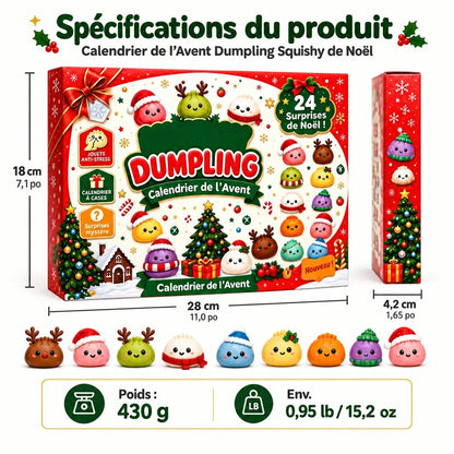 Calendrier de l'Avent Dumpling Squishy 2026 – texture dans la main