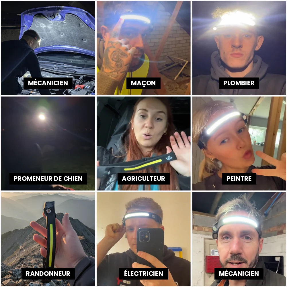 Lampe Frontale LED 2.0 – adoptée par les mécaniciens, maçons, plombiers…